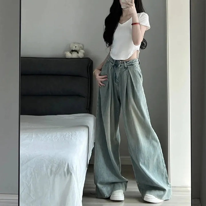 Women Wide Cut High Waist Jeans Stilla