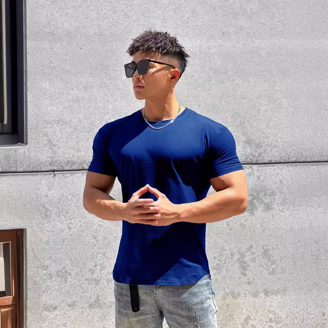 Herrer kortærmet-fit T-shirt med kropsnær pasform og åndbart materiale Stilla