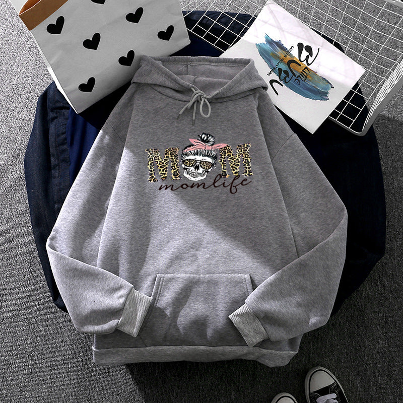 Kvindernes hoodie med kreativt kraniedesign Stilla