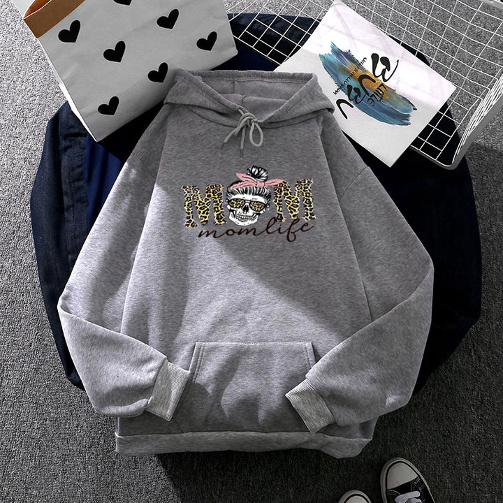 Kvindernes hoodie med kreativt kraniedesign Stilla