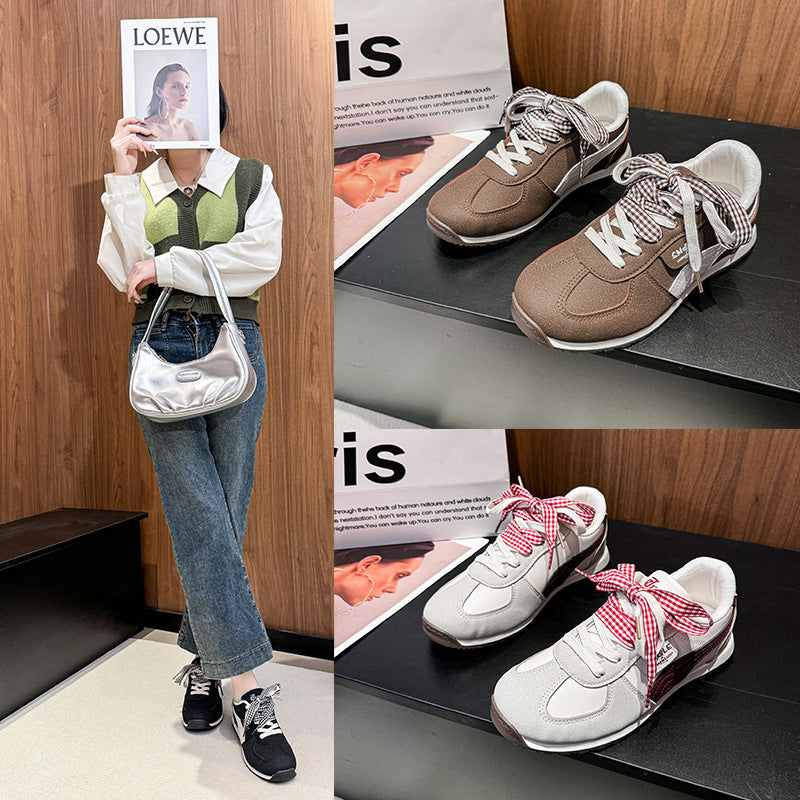 Dame Sporty Lifestyle Sneakers med ternet snørebånd Stilla