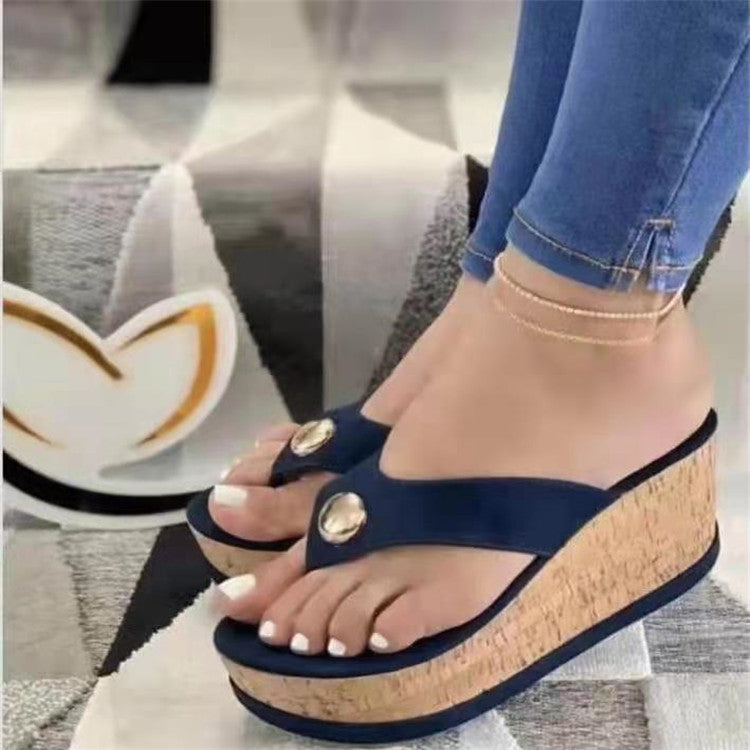 Dame behagelige plateau-sandaler med elegant spænde Stilla