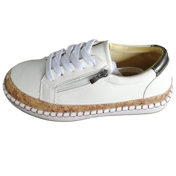 Dame komfortable Sneakers med korksål og lynlås Stilla