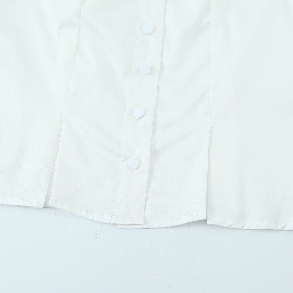 Damebluse med langærmet design og spidsudsmykninger Stilla