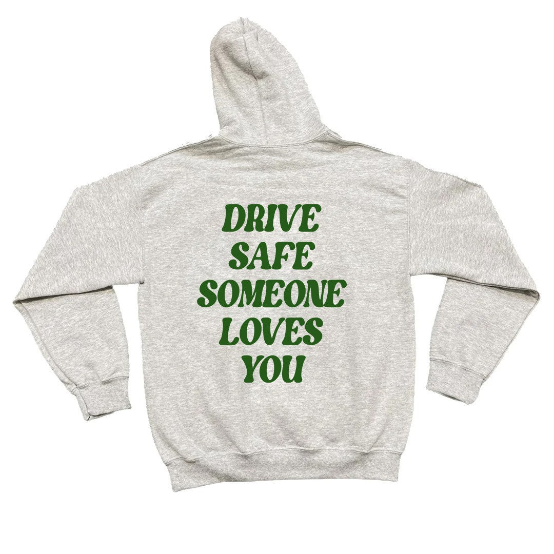 Kvinders hætte sweatshirt med inspirerende tekst og afslappet pasform Skovae