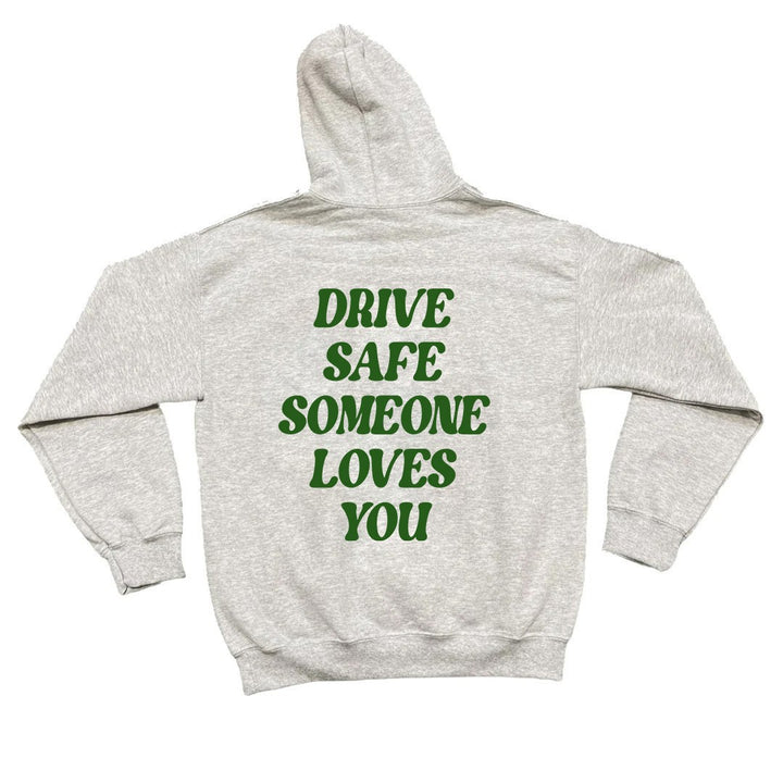 Kvinders hætte sweatshirt med inspirerende tekst og afslappet pasform Skovae