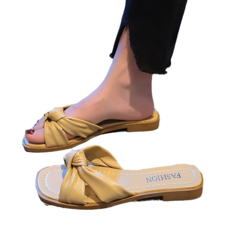 Femme Slide Sandaler med knude-detalje Stilla