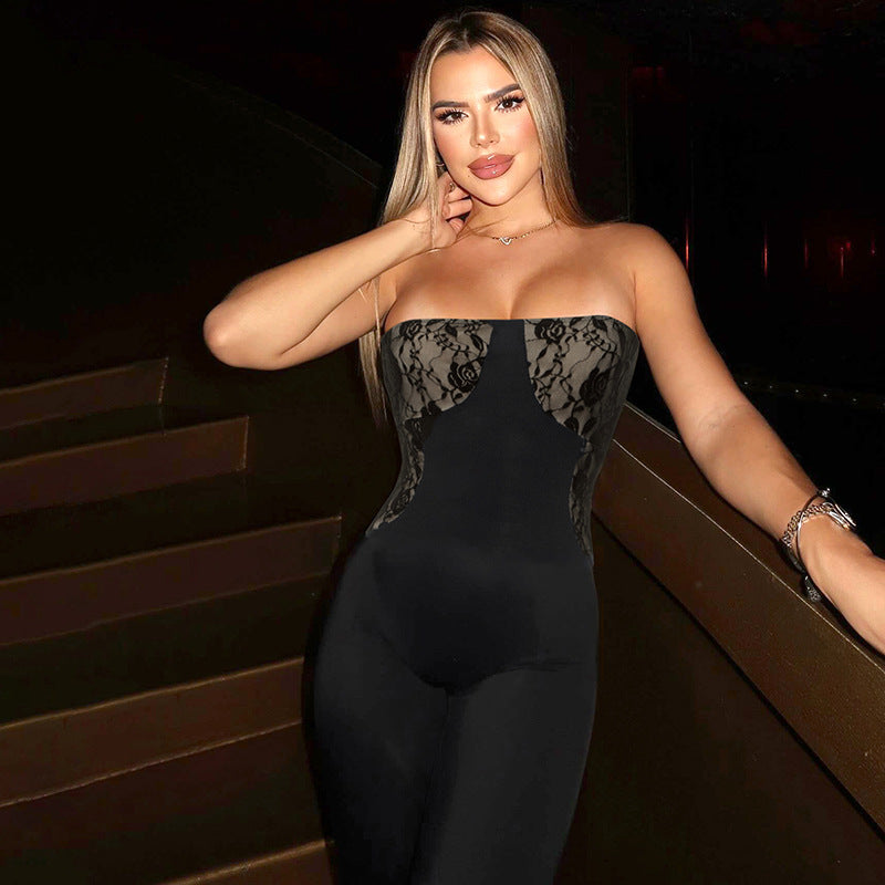 Femme Strapless Spids Bodysuit Jumpsuit Stilla