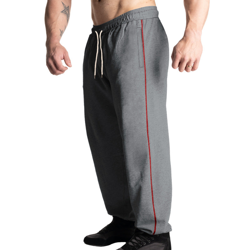 Herrer casual sweatpants med sidelæne dekorative striber og elastisk liv Stilla