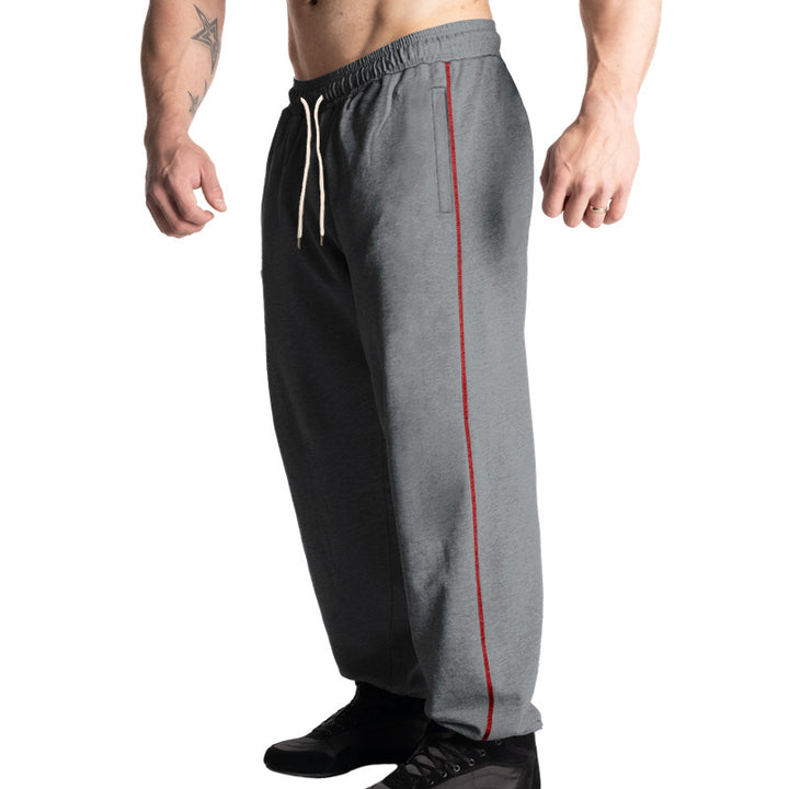 Herrer casual sweatpants med sidelæne dekorative striber og elastisk liv Stilla
