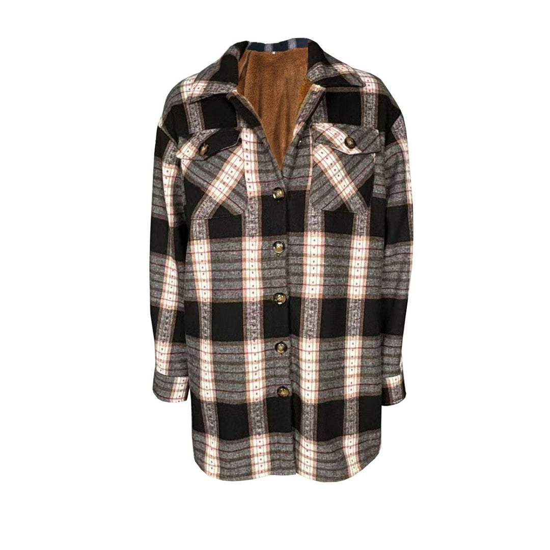 Dame ternet overshirt lavet af blødt flannel stof Stilla