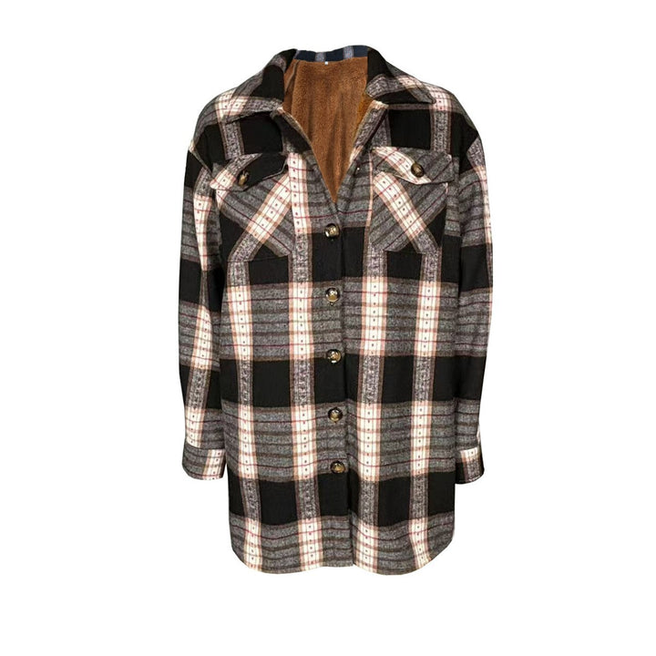 Dame ternet overshirt lavet af blødt flannel stof Stilla