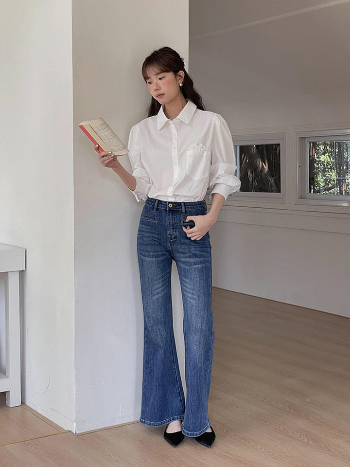 Dame Flared Jeans med høj talje og stilfuldt snit Stilla