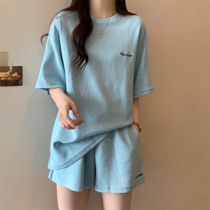 Femme Relaxed Fit Vaffelstrik Lounge Sæt Stilla