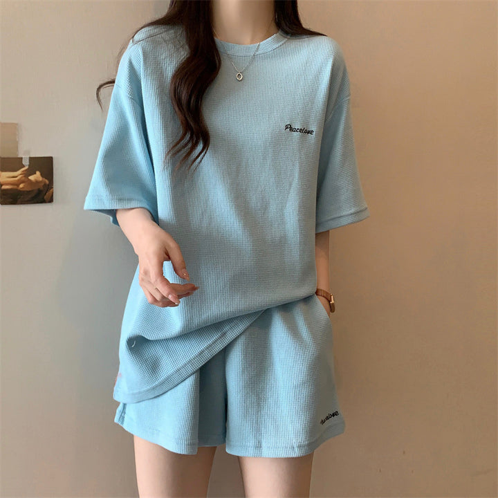 Femme Relaxed Fit Vaffelstrik Lounge Sæt Stilla