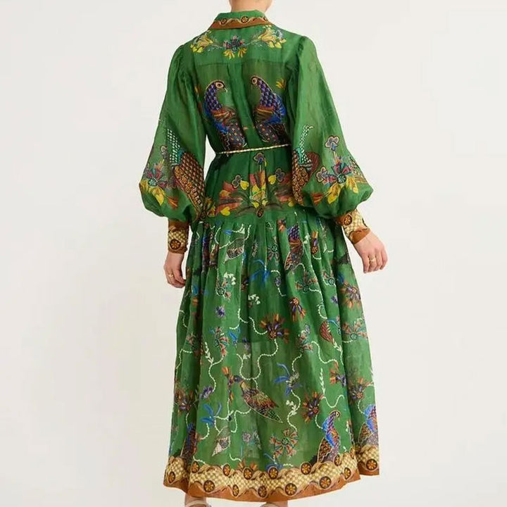 Kvinders maxi kjole med detaljeret broderi design Stilla