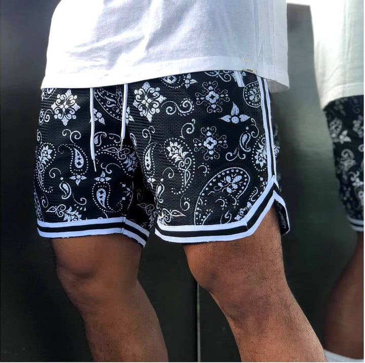 Herren Sporty Badebukser med moderigtig paisleymønster og elastisk talje Stilla