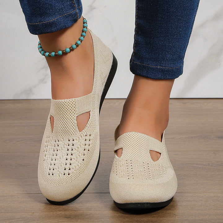 Dame åndbare Slip-On sko med elastisk overdel og skridsikker sål Stilla
