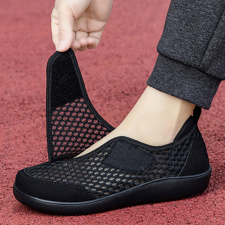 Unisex nan åndbar net-sandal med justerbar velcro og viskoelastisk fodseng Skovae