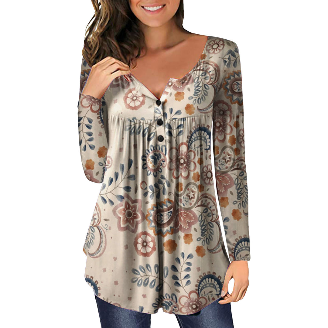 Damebluse med blomsterprint Stilla