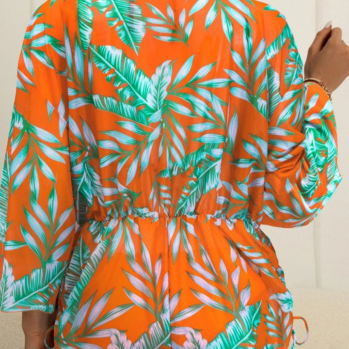 Dame romper med blomsteret cut-out design Skovae