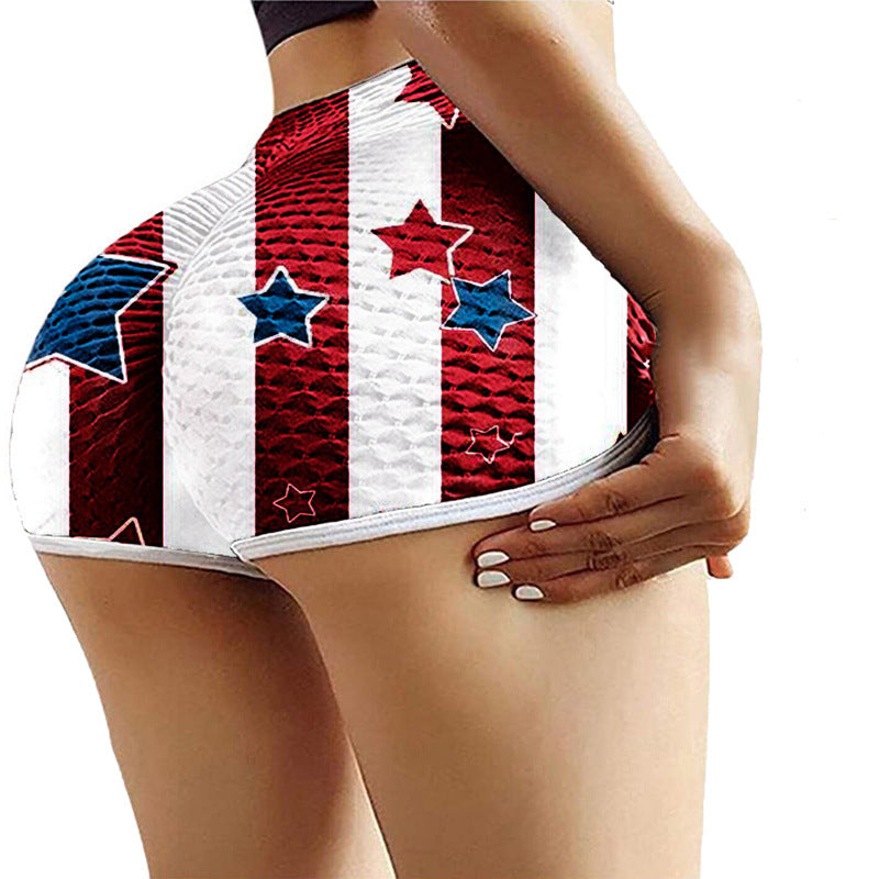 Dame Patriotiske Højtaljede Shorts Stilla