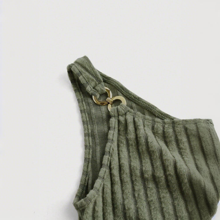 Damer asymmetrisk tanktop med dekorativ snøring Stilla