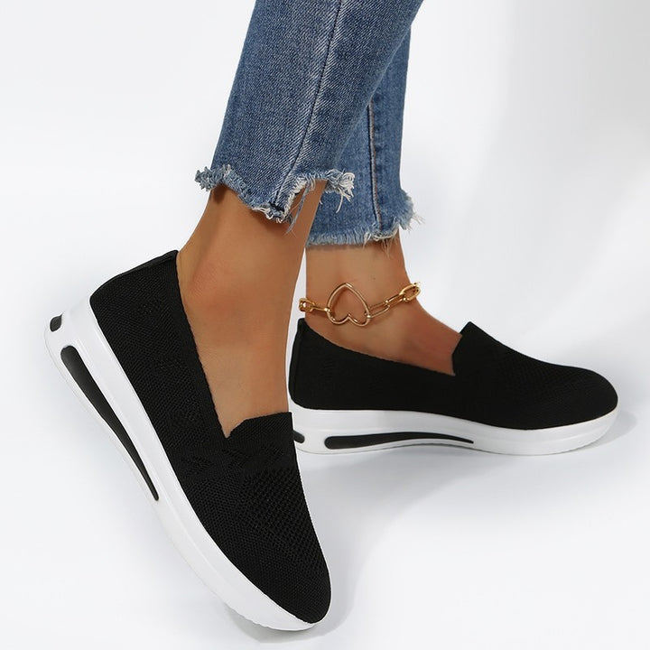 Dame mode Slip-On Sneakers med åndbart mesh-overmateriale og skridsikker sål Stilla