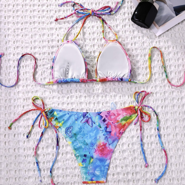 Dame Triangel-Bikini med legende blomsterdetalje Skovae