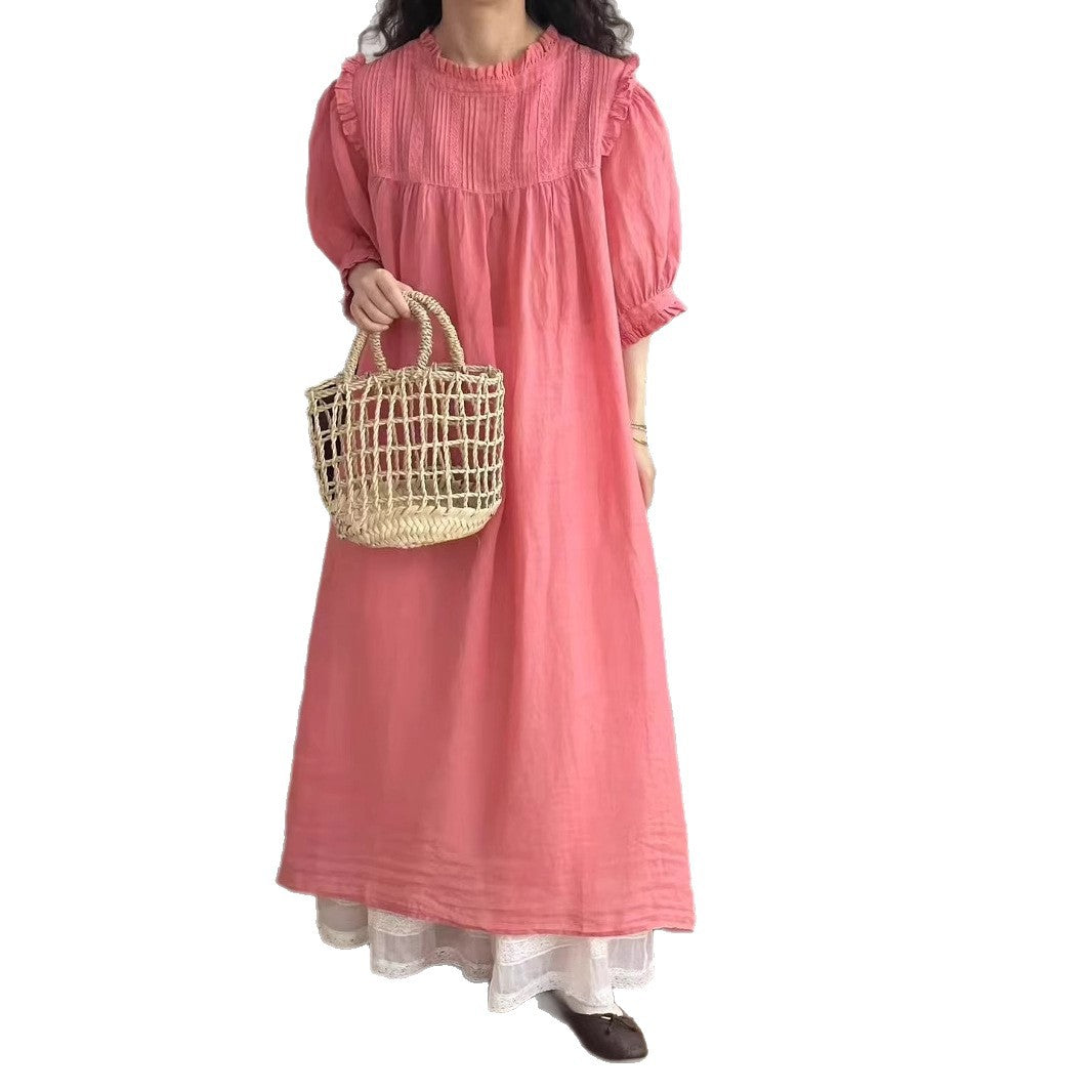 Femme Relaxed Fit Rüsch Maxi Kjole Stilla
