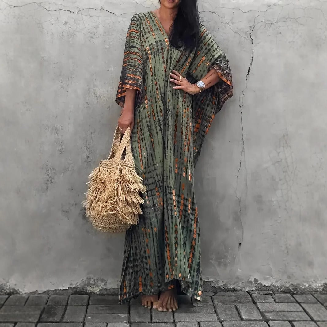 Dame kaftan med nutidigt mønster og luftig snit Stilla