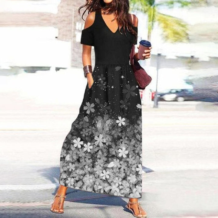 Dame blomsterprint maxi kjole Stilla