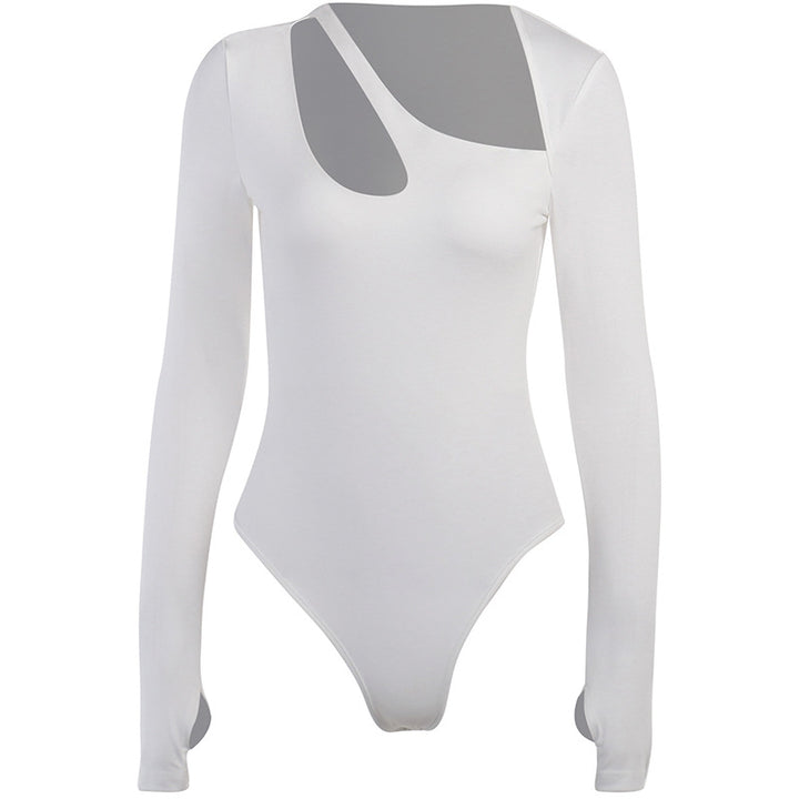 Damer Langærmet Bodysuit med asymmetriskudskæring Stilla
