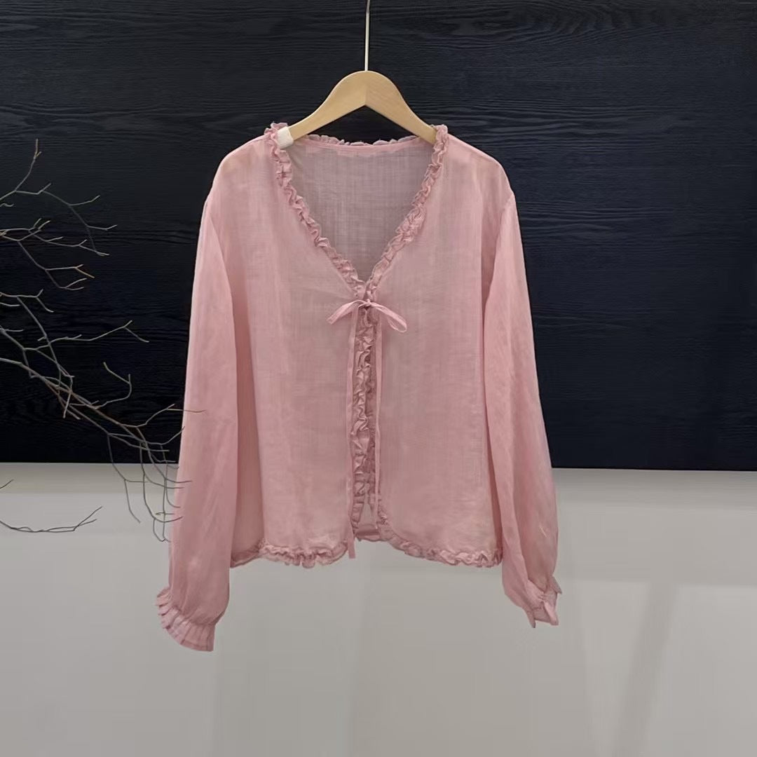 Femme Rynket let Bluse Stilla