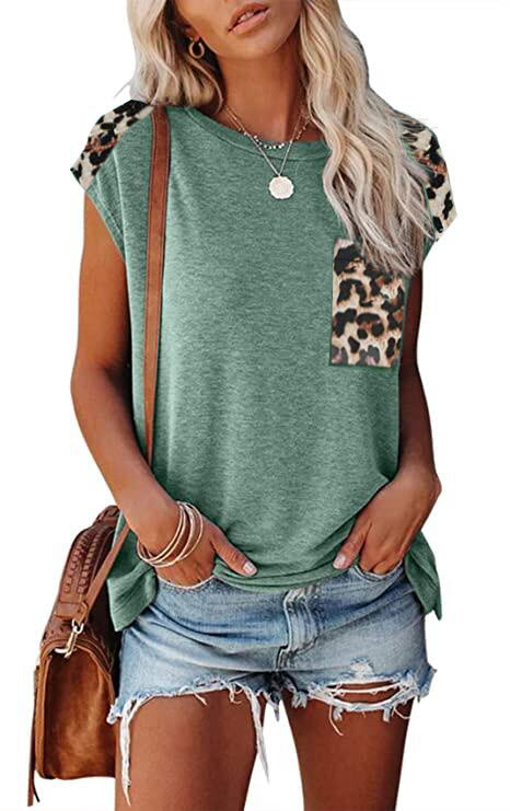 Dame Off-Shoulder T-Shirt med moderigtigt leopardmønster Stilla