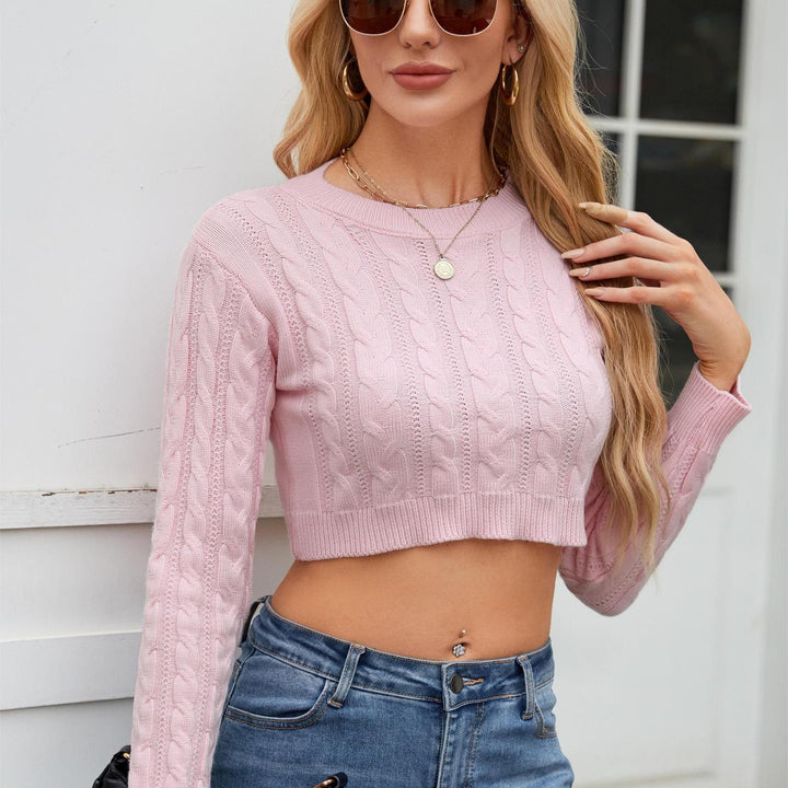 Femme Baseball-Kabelstrik-Pullover Stilla