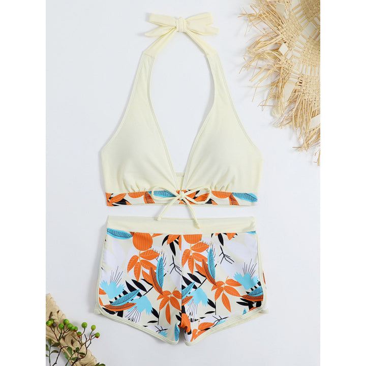 Dame Højskåret Bikini med blomsterprint detaljer og legende rygbeskyttelse Stilla