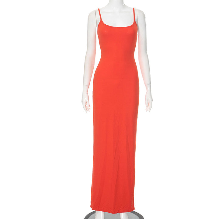 Femme Elegante Draperet Maxikjole Stilla