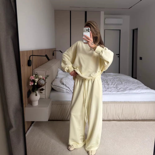 Kvindernes oversized sweatshirt med afslappet pasform og brede manchetter