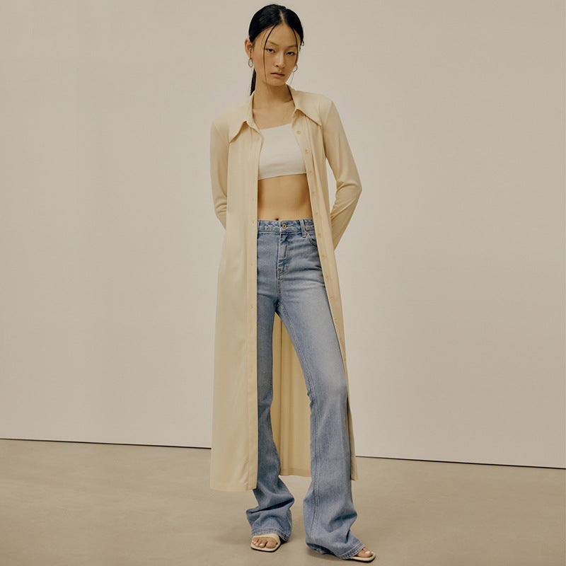 Dame High-Waist Bootcut Jeans med behagelig pasform Stilla