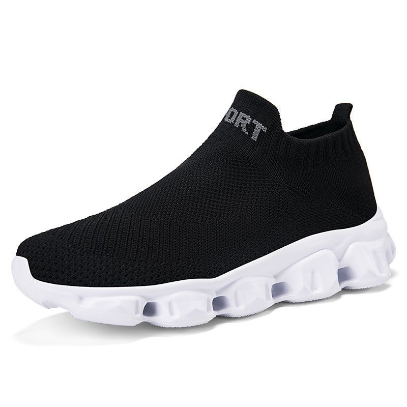 Unisex nan nahtløs strik-slip-on med soklignende skaft og skulptureret dæmpningssål Skovae