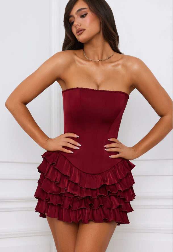Dame rynket skjorte i bustier-stil med elegant silhuet og frisk design Stilla