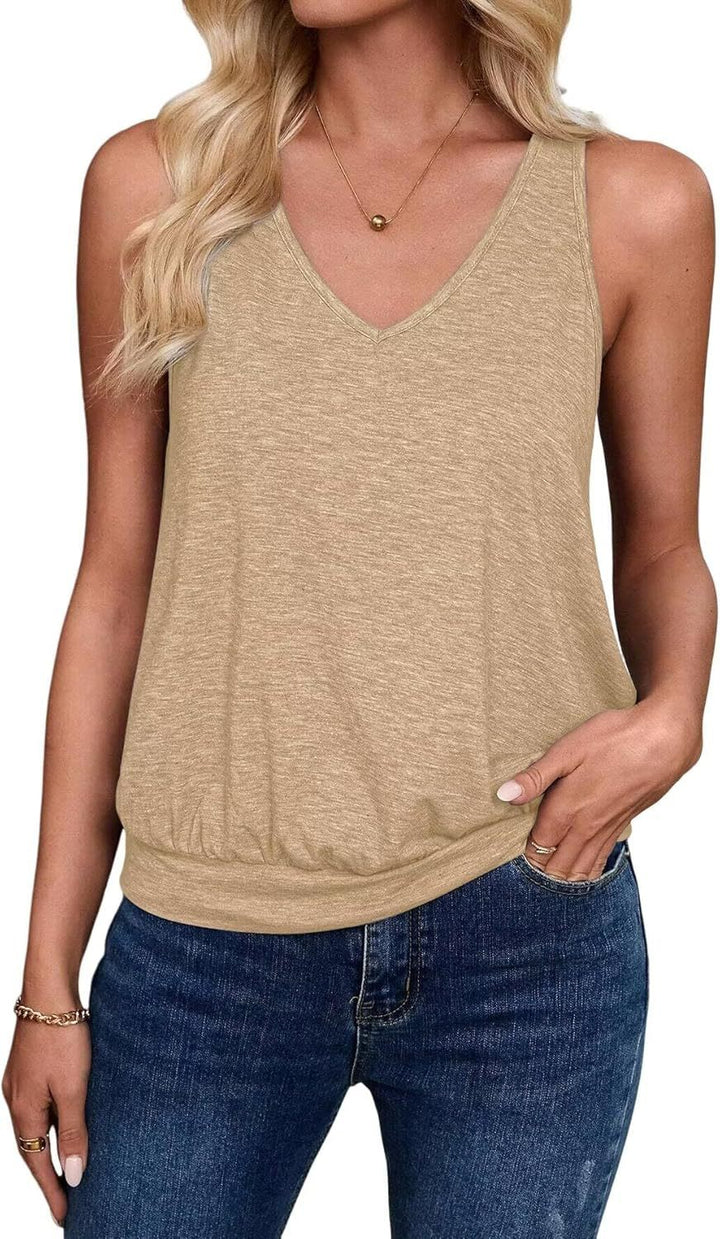 Dame Fritids V-Hals Tanktop Stilla