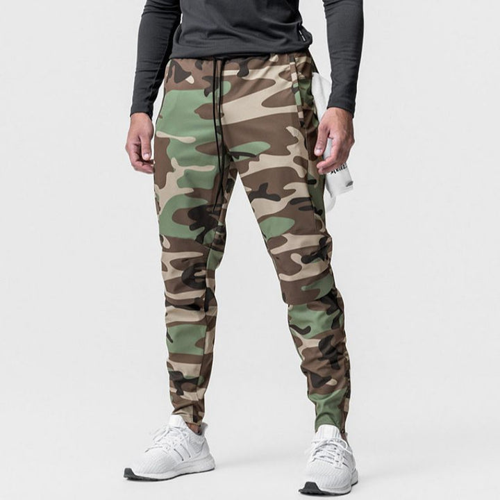 Herrer Sportive Cargo-Joggpants med praktiske lynlåslommer og elastisk talje Stilla