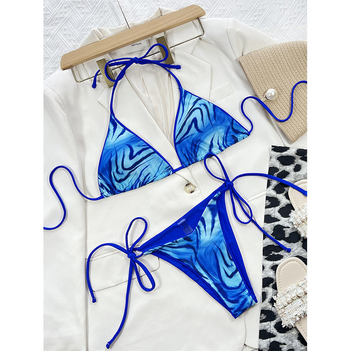 Dame Triangle-Bikini-Sæt med iøjnefaldende Leopardmønster og justerbare stropper Stilla