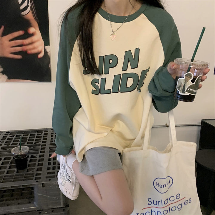 Femme Grafik Raglan Ærme T-Shirt Stilla