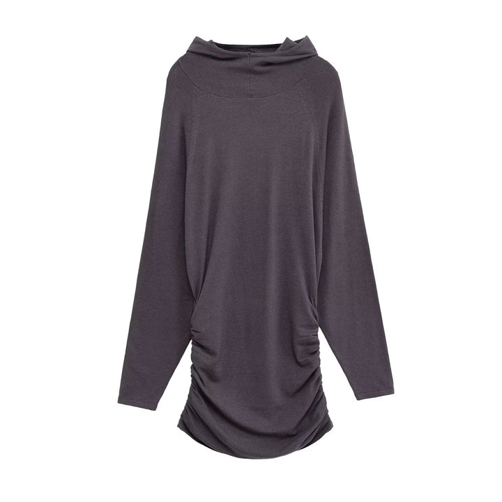 Dame moderigtigt longsleeve med hætte og flæsedetaljer Stilla