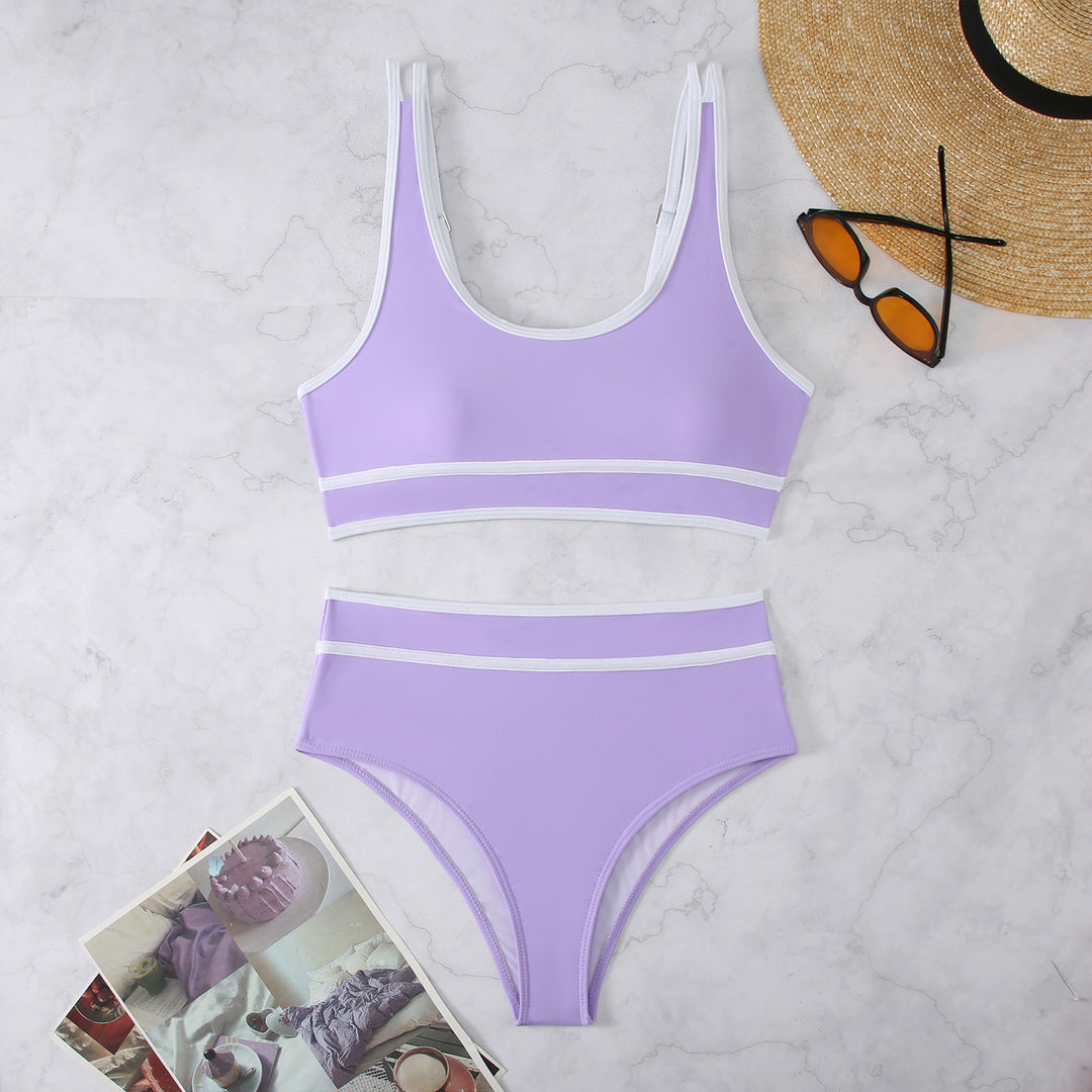 Dame Sporty Højskåret Bikini Sæt Stilla