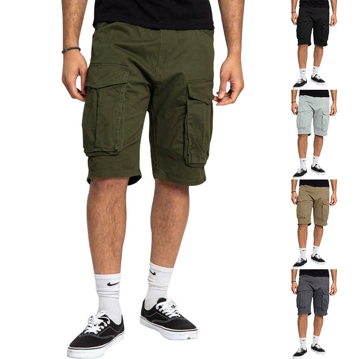 Herrer nan Cargoshorts med store klaplommer, lige ben og løs knælængde Skovae