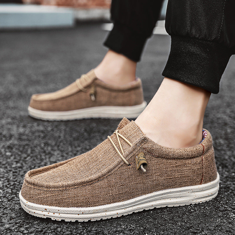 Unisex nan meleret strik-mokkasinsneaker med elastisk snørelukning og dæmpet EVA-såler Skovae